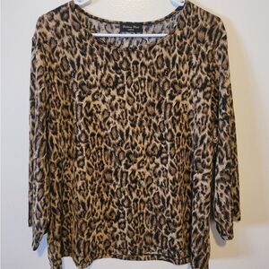 Brittany Black Women's Leopard Print‎ Top